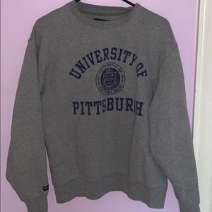 University of Pittsburgh grey crewneck sweatshirt